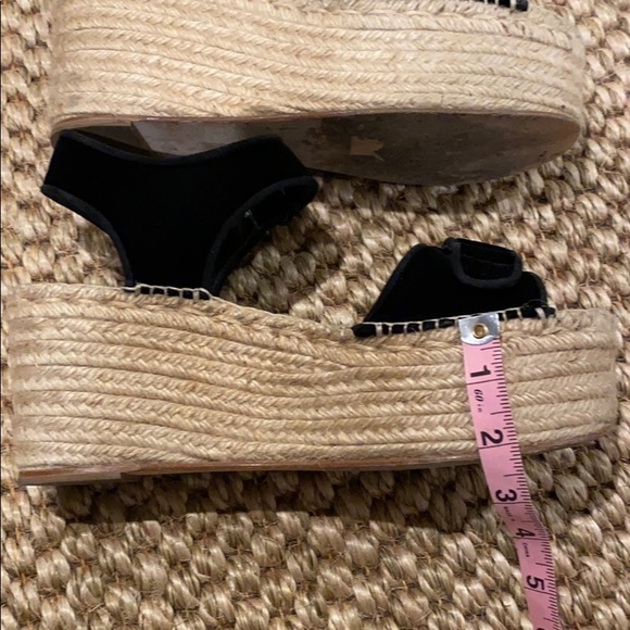 Authentic Celine black velvet platform espadrille - Picture 6 of 14